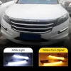 1 Conjunto DRL Daytime Running Lights tampa da lâmpada de nevoeiro Daylight com sinal amarelo Para Honda Crosstour 2010 2011 2012 2013219Q