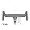 Componentes de guidão de bicicleta THE ONE PRO aero carbon hlebar integrado Hidden Trace Road guidão de bicicleta 380400420 286mm Racing 230808