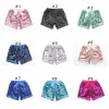 Baby paljetter shorts sommarbyxor flickor glitter bling dans paljett dräkt glöd bowknot kort mode butik byxor