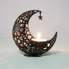 Castiçais 2023 Estilo do Oriente Médio Queimador de Incenso Eid Mubarak Ramadan Árabe Oco Tealight Bandeja de Metal Incensário Decoração de Mesa