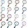 Mode Rainbow Pu Leather Round Tassel Armband Keyring For Women Trendy Big Circle Gringe Spot Keychain Accessories LX3245