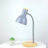 Bordslampor Desk Reading Lamp Folding Plug-in LED Slang Lätt enkel modern dekorativ belysning sovrumsapparat dekorationer rosa 5W