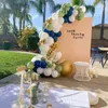 Other Event Party Supplies 122pcs Happy Birthday Balloons Arch Garland Kit Navy Blue Green Gold White Neutral Balloon for Baby Shower Wedding Bride Baptism 230808