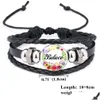 Charm Armbänder Neue Believe Hope Faith Dream Love Für Frauen Männer Inspirierende Brief Leder Seil Ketten Armreif Mode DIY Schmuck Dr Dhkhs