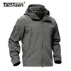 Jaquetas masculinas TACVASEN inverno à prova d'água forro de lã softshell tático casacos com capuz ao ar livre à prova de vento blusão quente 230808