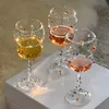 Drinking Glasses Creative Art Sense Wine Glass Color Gem Color Dot Glass Ins Beautiful Gift To Girlfriend French Goblet HKD230809