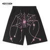 Men's Shorts Spider Web Print Casual Baggy Jogger Hip Hop Punk Summer Loose Sweatpants Fashion Short Trousers Men Streetwear 230809