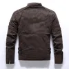 Erkek Ceketler Erkek Kış Marka Deri Ceket Sıras Motosiklet Kış Kış İç Fleece Pu Coat Sivil Deri Ceketler Mens Giyim Sokak Giyim 230808