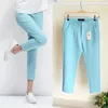 Women's Pants Casual Candy-colored Soft Cotton Trousers Girl Basic Slim Fit Office Fashion Elastic Pencil Maximum Height 165cm