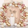 Other Event Party Supplies Macaron Balloon Garland Arch Kit Foil Metal Rose Gold Confetti Balons Baby Shower Wedding Happy Birthday Party Decor Kids Adults 230809