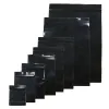 卸売ブラックカラーセルフシーリングビニール袋ポリバッグジッパーバッグブラックストレージパッキングバッグ10x15cm 20x30cm1 ll