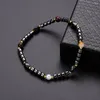 Anklets 3 Pcs Magnetic Hematite Anklet Handmade Crystal Decor Beads Man Women's