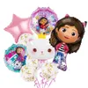 1set Gabby Dollhouse koty balony dziewczyny dekoracje przyjęcia urodzinowe 32 w liczbach balon na kild baby shower dostarczenia zabawek
