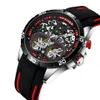 SENORS montre homme sport mode précis tourbillon mécanique automatique entièrement évidé grand cadran silicone étanche s3192