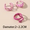 Eheringe Niedliche Mode Rosa Schlange Liebe Geometrische Set Ring für Frauen Persönlichkeit Gothic Rose Rot Pfirsich Herz Tier Schmuck Geburtstagsgeschenk 230808