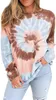 Sweats à capuche pour femmes FARYSAYS Tie Dye Match Color Round Neck Long Sleeve Casual Loose Pull Sweat Top