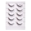 5pair/Set Faux Mink Color Diamond Eyelashes Пушистые тонкие густые искусственные длинные тонкие натуральные ресницы упаковывают оптовые натуральные фальшивые ресницы E457