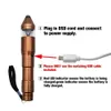 Automatisk elektrisk pennkvarnrökning Tillbehör USB Laddning av metallkvarnar Kross Tobak Herb Pepper Mills Cigaretter 5 färger