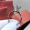 Cluster Rings Silver 925 Original 15 Round Brilliant Cut Diamond Test Past Color Moissanite Wedding Ring for Women Gift Gemstone Jewelry