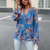 Design Long Sleeved Shirt For Women Autumn Elegant Floral