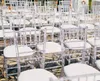 Silla de acrílico de boda de cristal, sillas de PC para decoración de banquetes de hotel y eventos al aire libre