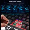 Fizz K617 RGB USB Mini Mechanical Gaming Wired Keyboard Red Switch 61 Key Gamer for Computer PC Laptop Löstagbar kabel