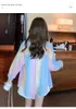 Women's Blouses Chiffon Shirt Summer 2023 Colorful Bow Loose Casual Long Sleeve Top Polo-collar Ladies Clothing YCMYUNYAN