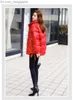 Damesleer Kunstleer dames kort pluizig donsjack van hoge kwaliteit zwart rood marine mode jack Z230809