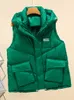 Vrouwen Vesten Winter Puffer Vest Vrouwen Koreaanse Mode Casual Hooded Grote Zak Warm Vest Vrouwelijke Losse Mouwloze Jas Dames 2023