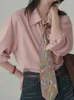 Women's Blouses Shirt Solid Long Sleeved Ladies Chic Elegant Clothing Fashion Top Tees Casual Autumn Outifits