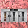 TRAYS FOOD DEHYDRATOR SNACKS DEHYDRATION TRORKER Frukt Vegetabilisk kött Torkmaskin Rostfritt stål 220V EU US