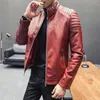 Men's Jackets Men Slim Autumn Brand 2023 Causal Vintage Leather Jacket Coat Spring Outfit Design Motor Biker Pocket PU 230808