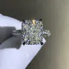 Bröllopsringar israbbit 18k guldpläterad strålning klippt 10 12mm skapad teknisk syntetisk diamant ädelsten ring lyxsmycken dropp 230808
