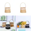 Storage Baskets Handmade Wood Basket Woven For Kitchen Garden Wall Flower Pot Fruit Vegetable Sundries Organizer Decor Drop Delivery H Dhmbv