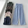 Damen-Hosen, Caprihosen, Damen-Trolley-Taschen, Hosen, lässige Straßenkleidung, Schultergurte, elastische gerade Hosen, 2023, Y2k, modische Jogginghose Z230809