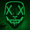 Maschera di Halloween Maschera illuminata a LED per Festival Cosplay Costume di Halloween Feste in maschera, Carnevale, Regali