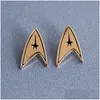 Stift brosches star trek starfleet emalj brosch stift madge lapel legering metall mode smycken tillbehör gåvor släpp leverans dh6tn