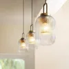 Pendant Lamps Nordic Stripe Can Glass Light Modern Restaurant Bar Lamp Bedroom Living Room Hanging Corridor Bedside Designer