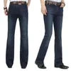 Men's Jeans Men Dark Blue Micro Horn Korean Slim Pants Size 26-38 40