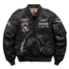 سترة الهيب هوب الرجال عالي الجودة الجيش السميك البحرية أبيض للدراجة النارية MA-1 Pilot Men Men Jacket Men HKD230810