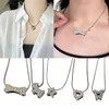 Hanger Kettingen Edelsteen Bone/Hond/Ster/Hart/Vlinder Vorm Kleine Choker Sieraden Party Y2k