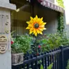 Dekorativa föremål Iron Art Sunflower Rotating Windmill Villa Garden Outdoor Decoration Homestay Metal Crafts 230809