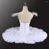 Trajes de balé tamanho personalizado feminino branco clássico lago dos cisnes trajes de tutu para palco