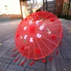 Paraplu 1 stks Chinese Kunst Paraplu Bamboe Frame Zijden Parasol Voor Bruiloft Verjaardagsfeestje Bruid Bridemaid handgeschilderde Bloem Ontwerp