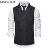 Heren Vesten Vest Mannen Double Breasted Pak Vesten Mannen Heren Mouwloos Pak Vest Vest Vintage Formele Blazers Vest voor Bruiloft chaleco 230808