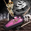 Dekorativa föremål Gotisk kista Box Woodaemon Skull Skeleton Grimace Sickle Knife Toys Ornament Halloween Party Atmosphere Decoration Props 230809