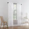 Rideau doux respirant fenêtre rideaux Semi-ombrage Voile transparent pour chambre cuisine salon étude