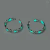 Cluster Ringen Mode Blauw Groen Lichtgevende Sterren Paar Voor Vrouwen Eenvoudige Zilveren Kleur Glow In Dark Verstelbare Vinger Sieraden Geschenken