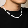 Hänghalsband ingesight.z vit svart färg mjuk lera pärlor choker halsband för kvinnor män enkel minimalistisk krage halsband smycken gåvor j230809
