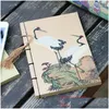 Notepads Wholesale Chinese Retro Personal Diary Notebook Antique Tassels Blank Kraft Jounals Sketchbook Notebooks Notepad Student Stat Dhaqv